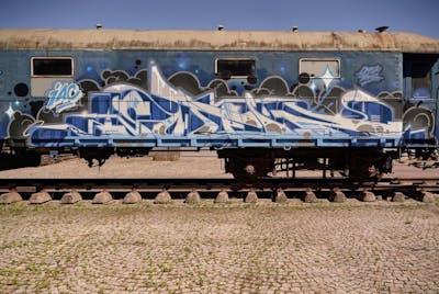 Light Blue Stylewriting by Soten. This Graffiti is located in Germany and was created in 2020. This Graffiti can be described as Stylewriting, Trains and Commission.