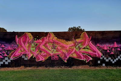Coralle and Colorful Stylewriting by iscrew and Wirk. This Graffiti is located in Bremen, Germany and was created in 2023. This Graffiti can be described as Stylewriting and Characters.