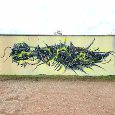 Grey Stylewriting by angst and nmi. This Graffiti is located in Germany and was created in 2024. This Graffiti can be described as Stylewriting, Characters, Streetart and 3D.