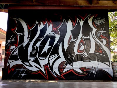 Black and White Stylewriting by Violent. This Graffiti is located in Kota Bharu, Malaysia and was created in 2021.