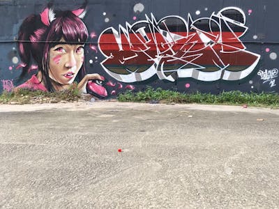 Colorful Stylewriting by Violent and EscapeVa. This Graffiti is located in Kuala Lumpur, Malaysia and was created in 2017. This Graffiti can be described as Stylewriting, Characters and Wall of Fame.