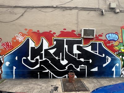 Black and Blue and Colorful Stylewriting by EchO. This Graffiti is located in Staten Island NY, United States and was created in 2024.