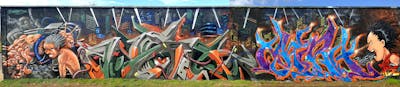 Colorful Stylewriting by angst and Phone. This Graffiti is located in Germany and was created in 2023. This Graffiti can be described as Stylewriting, Characters, Wall of Fame, Murals and 3D.