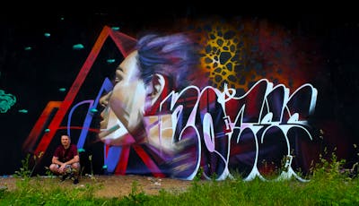 Colorful Stylewriting by Notes. This Graffiti is located in Prague, Czech Republic and was created in 2021. This Graffiti can be described as Stylewriting and Characters.
