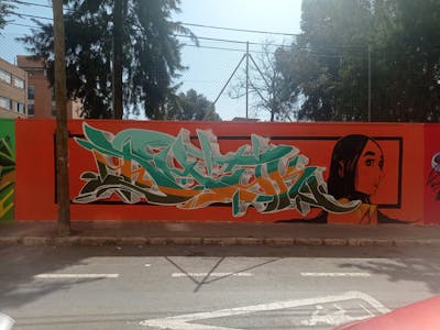 Colorful Stylewriting by AMEK. This Graffiti is located in Alicante, Spain and was created in 2022. This Graffiti can be described as Stylewriting and Characters.