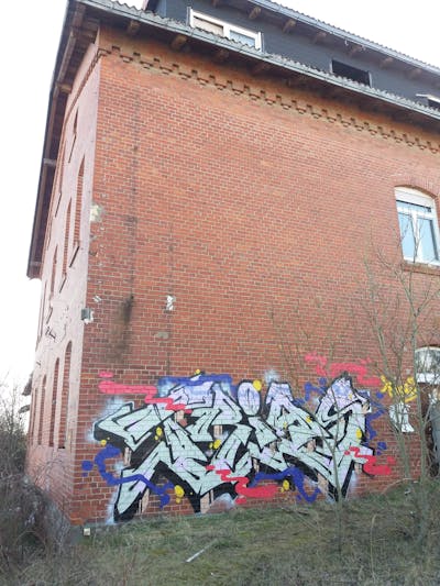 Chrome and Colorful Stylewriting by Trias. This Graffiti is located in Germany and was created in 2023. This Graffiti can be described as Stylewriting and Abandoned.