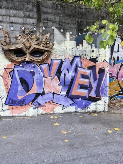 Coralle and Violet Stylewriting by DKAY. This Graffiti is located in Thailand and was created in 2024.