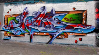 Violet and Colorful Stylewriting by Kezam. This Graffiti is located in Vienna, Austria and was created in 2016. This Graffiti can be described as Stylewriting, Wall of Fame and 3D.