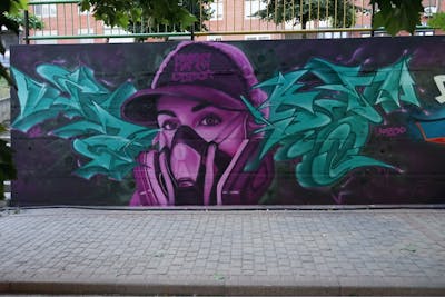 Violet and Cyan Stylewriting by Jason one. This Graffiti is located in Kosovo Pristina, Albania and was created in 2023. This Graffiti can be described as Stylewriting, Characters and Wall of Fame.