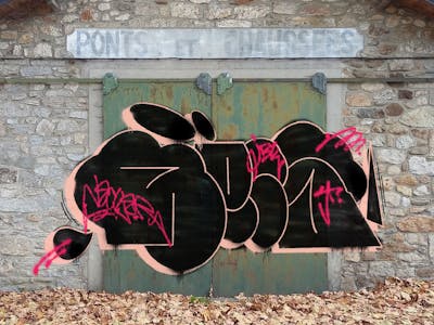 Black and Coralle Digital Works by Necker. This Graffiti is located in Ukraine and was created in 2022.