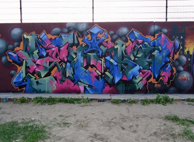 Colorful Stylewriting by Dphazer. This Graffiti is located in TheHague, Netherlands and was created in 2012. This Graffiti can be described as Stylewriting and Wall of Fame.