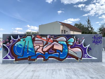 Grey and Colorful Stylewriting by D.bros and Deko. This Graffiti is located in Hungary and was created in 2023. This Graffiti can be described as Stylewriting and Wall of Fame.