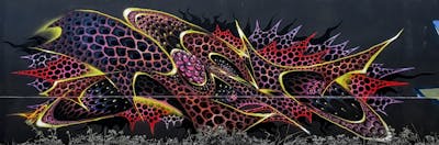 Black and Colorful Stylewriting by Reel.jas. This Graffiti is located in Yogyakarta, Indonesia and was created in 2022. This Graffiti can be described as Stylewriting and Futuristic.