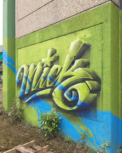Light Green Stylewriting by Janisdeman. This Graffiti is located in Utrecht, Netherlands and was created in 2018. This Graffiti can be described as Stylewriting and 3D.