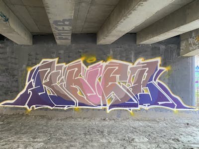 Colorful and White Stylewriting by KNEB. This Graffiti is located in Limassol, Cyprus and was created in 2022. This Graffiti can be described as Stylewriting and Abandoned.