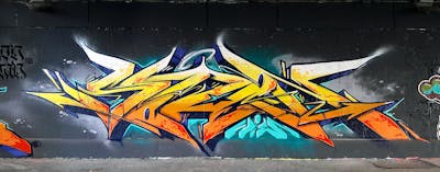 Colorful Stylewriting by Stan. This Graffiti is located in Wien, Austria and was created in 2018. This Graffiti can be described as Stylewriting and Wall of Fame.