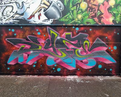 Grey and Coralle and Colorful Stylewriting by Dyze. This Graffiti is located in Switzerland and was created in 2023.