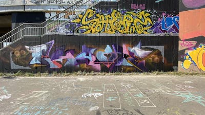 Colorful Stylewriting by Chaote.imagers. This Graffiti is located in Leipzig, Germany and was created in 2022. This Graffiti can be described as Stylewriting and Wall of Fame.