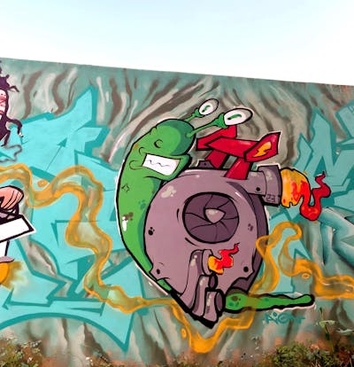 Colorful Characters by Aion. This Graffiti is located in Porto, Portugal and was created in 2023.