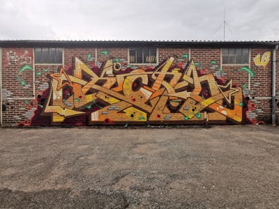 Brown and Beige Stylewriting by Kicka. This Graffiti is located in Düren, Germany and was created in 2023.