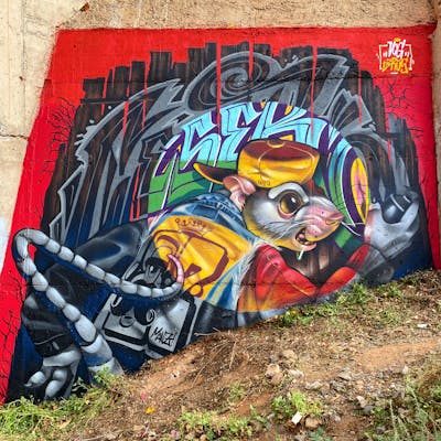 Colorful Stylewriting by Ceser87 and ceser. This Graffiti is located in Gran Canaria, Spain and was created in 2023. This Graffiti can be described as Stylewriting and Characters.