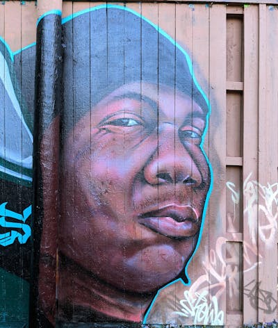 Brown and Black Characters by SQWR. This Graffiti is located in United Kingdom and was created in 2023.