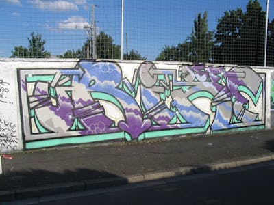Colorful Stylewriting by urine and KCF. This Graffiti is located in Delitzsch, Germany and was created in 2009.