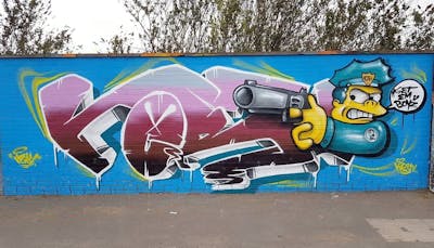 Colorful Stylewriting by Nerv. This Graffiti is located in United Kingdom and was created in 2022. This Graffiti can be described as Stylewriting and Characters.