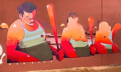 Colorful Characters by Rens. This Graffiti is located in Luxembourg and was created in 2020. This Graffiti can be described as Characters and Futuristic.