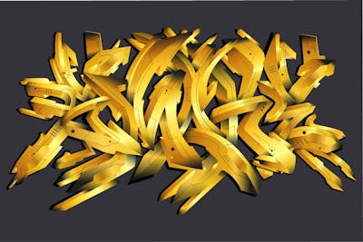Grey and Yellow Digital Works by Smoke091. This Graffiti is located in Palermo, Italy and was created in 2023.