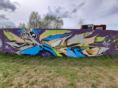 Colorful and Beige Stylewriting by Typzo and FOP. This Graffiti is located in Zwolle, Netherlands and was created in 2023. This Graffiti can be described as Stylewriting and Characters.
