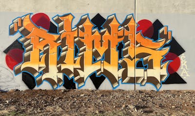Orange and Colorful Stylewriting by Rims. This Graffiti is located in Melbourne, Australia and was created in 2024.