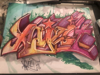 Colorful Blackbook by XQIZIT. This Graffiti is located in Jamaica Queens, United States and was created in 2022. This Graffiti can be described as Blackbook.