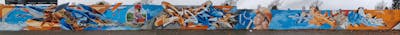 Orange and Light Blue Stylewriting by SPOARE153, Joes one, AIDN, Rowdy, sold153, Ptoons, new and TMF. This Graffiti is located in Ludwigsfelde, Germany and was created in 2021. This Graffiti can be described as Stylewriting, Murals, Characters and Commission.