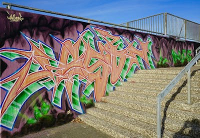 Colorful Stylewriting by Jason one and Jason. This Graffiti is located in Lüneburg, Germany and was created in 2022. This Graffiti can be described as Stylewriting and Wall of Fame.