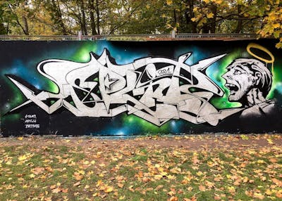 Chrome Stylewriting by split. This Graffiti is located in Germany and was created in 2021.