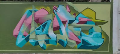 Colorful Stylewriting by Sute. This Graffiti is located in CDMX, Mexico and was created in 2021. This Graffiti can be described as Stylewriting and Futuristic.