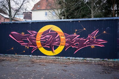Brown and Yellow and Coralle Stylewriting by TESAR. This Graffiti is located in Erbendorf, Germany and was created in 2023. This Graffiti can be described as Stylewriting and Wall of Fame.