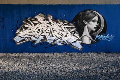 Grey and Blue and White Stylewriting by LMS, Kater and ITC. This Graffiti is located in Radom, Poland and was created in 2024. This Graffiti can be described as Stylewriting and Characters.