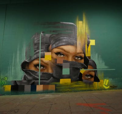 Green and Brown and Grey Characters by Mister Oreo. This Graffiti is located in Duisburg, Germany and was created in 2022.