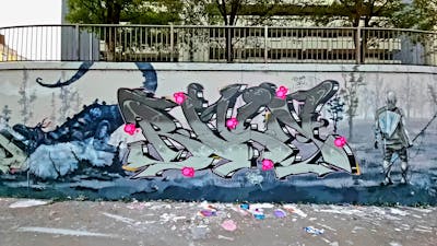Colorful Stylewriting by Ruin. This Graffiti is located in augsburg, Germany and was created in 2022. This Graffiti can be described as Stylewriting, Characters and Wall of Fame.