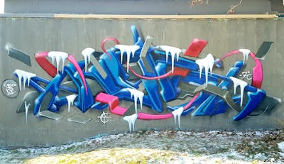 Blue and Coralle and Grey Stylewriting by angst. This Graffiti is located in Dessau, Germany and was created in 2022. This Graffiti can be described as Stylewriting and 3D.