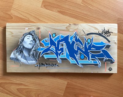 Blue Stylewriting by ORES24. This Graffiti is located in Wernigerode, Germany and was created in 2022. This Graffiti can be described as Stylewriting, Characters and Canvas.