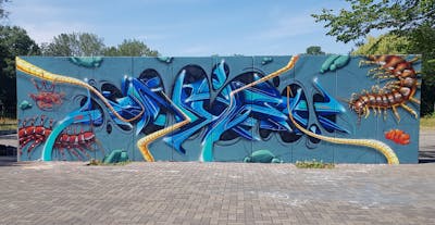 Blue and Colorful Stylewriting by angst. This Graffiti is located in Bitterfeld, Germany and was created in 2022. This Graffiti can be described as Stylewriting and 3D.