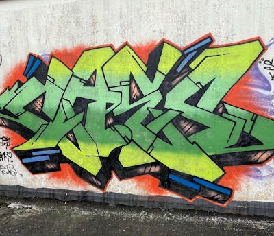 Light Green and Colorful Stylewriting by Kog and CAES. This Graffiti is located in United States and was created in 2021.