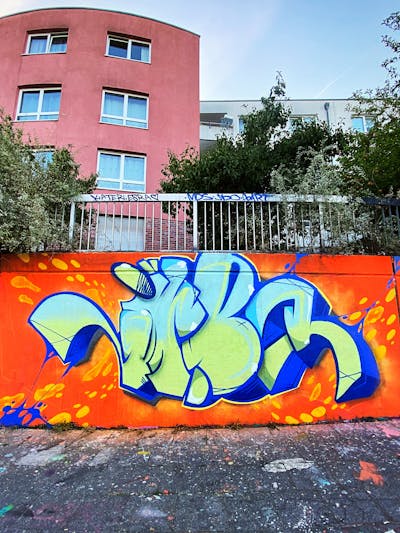 Orange and Colorful Stylewriting by Jibo and MDS. This Graffiti is located in cologne, Germany and was created in 2022.