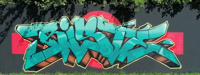 Cyan and Red Stylewriting by BISTE. This Graffiti is located in Germany and was created in 2021.
