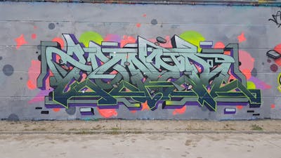 Colorful Stylewriting by OTZ and Toner2. This Graffiti is located in Belgium and was created in 2020. This Graffiti can be described as Stylewriting and Wall of Fame.