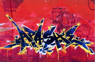 Red and Colorful Stylewriting by apashe. This Graffiti is located in La Ciotat, France and was created in 2019. This Graffiti can be described as Stylewriting and Murals.