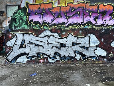 Chrome Stylewriting by Oser and Muser. This Graffiti is located in Leipzig, Germany and was created in 2024. This Graffiti can be described as Stylewriting and Abandoned.